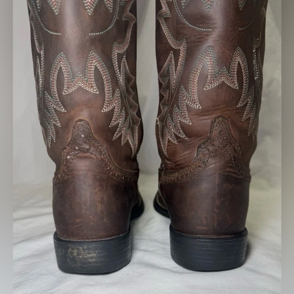 Ariat Fatbaby Heritage Stockman Western Boots Brown Leather Womens 8B 10001605 - Picture 6 of 11